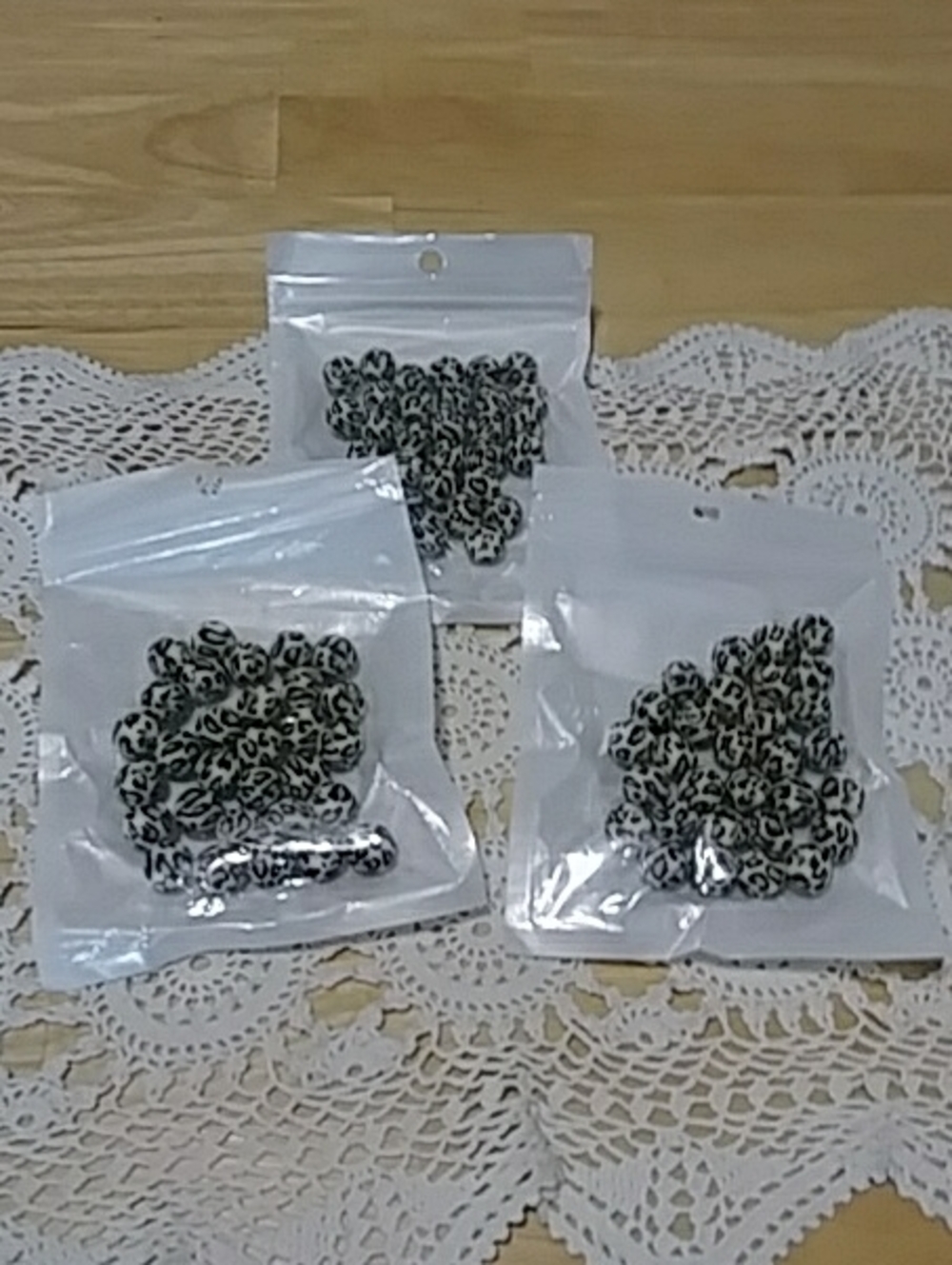 Jewelry Making Supplies - Loose Beads, leopard skin patterns 12 mm size